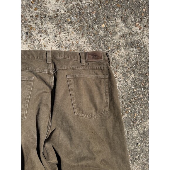 LL Bean Jeans Flannel Lined Men's Size 38x32 100% Cotton Natural Fit High Rise - Picture 7 of 7